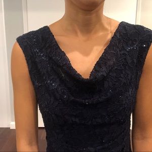 Navy Blue Ralph Lauren Sequin Dress